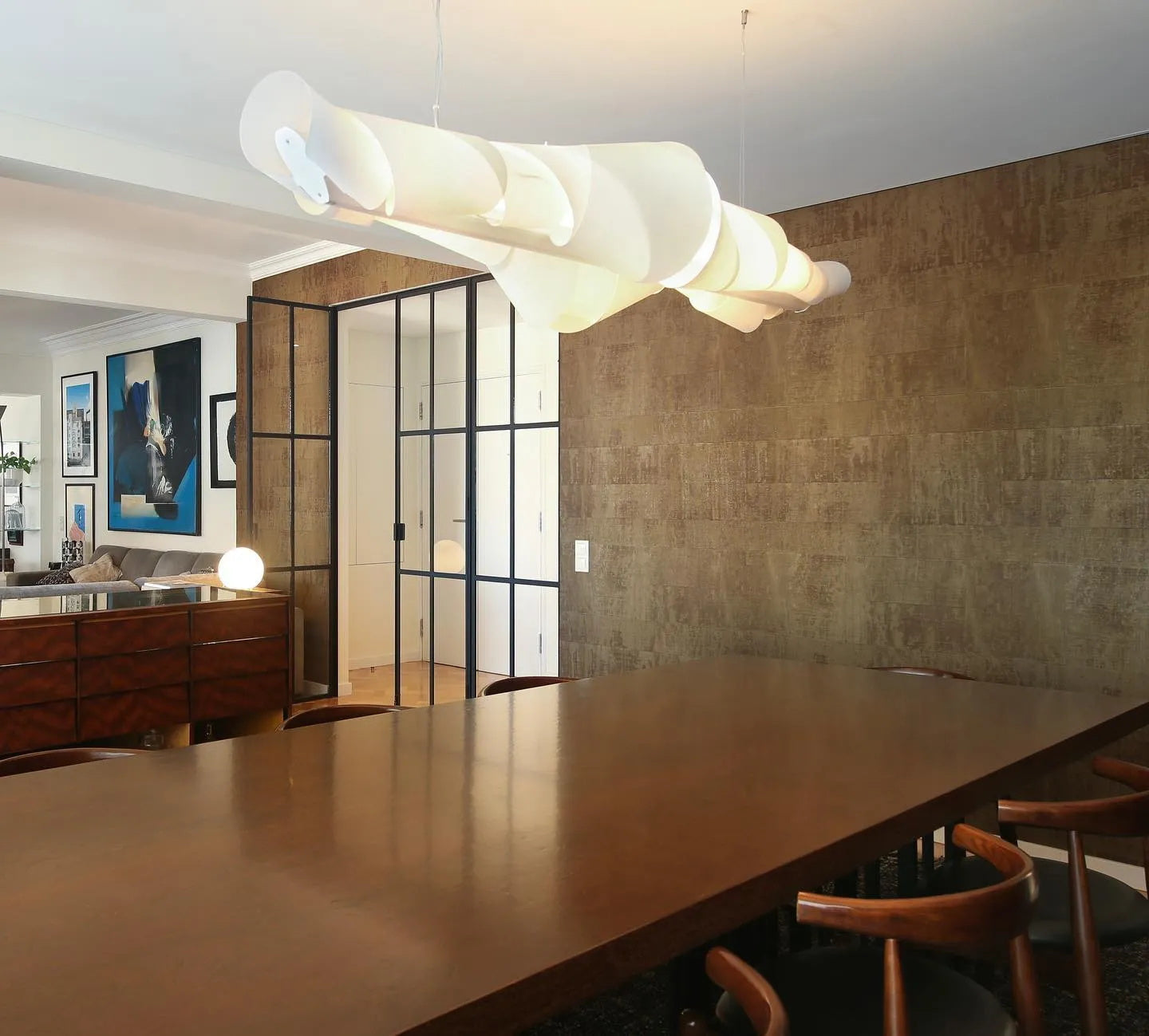 Caterpillar Chandelier | White PVC & Metal | 120cm/150cm Diameter