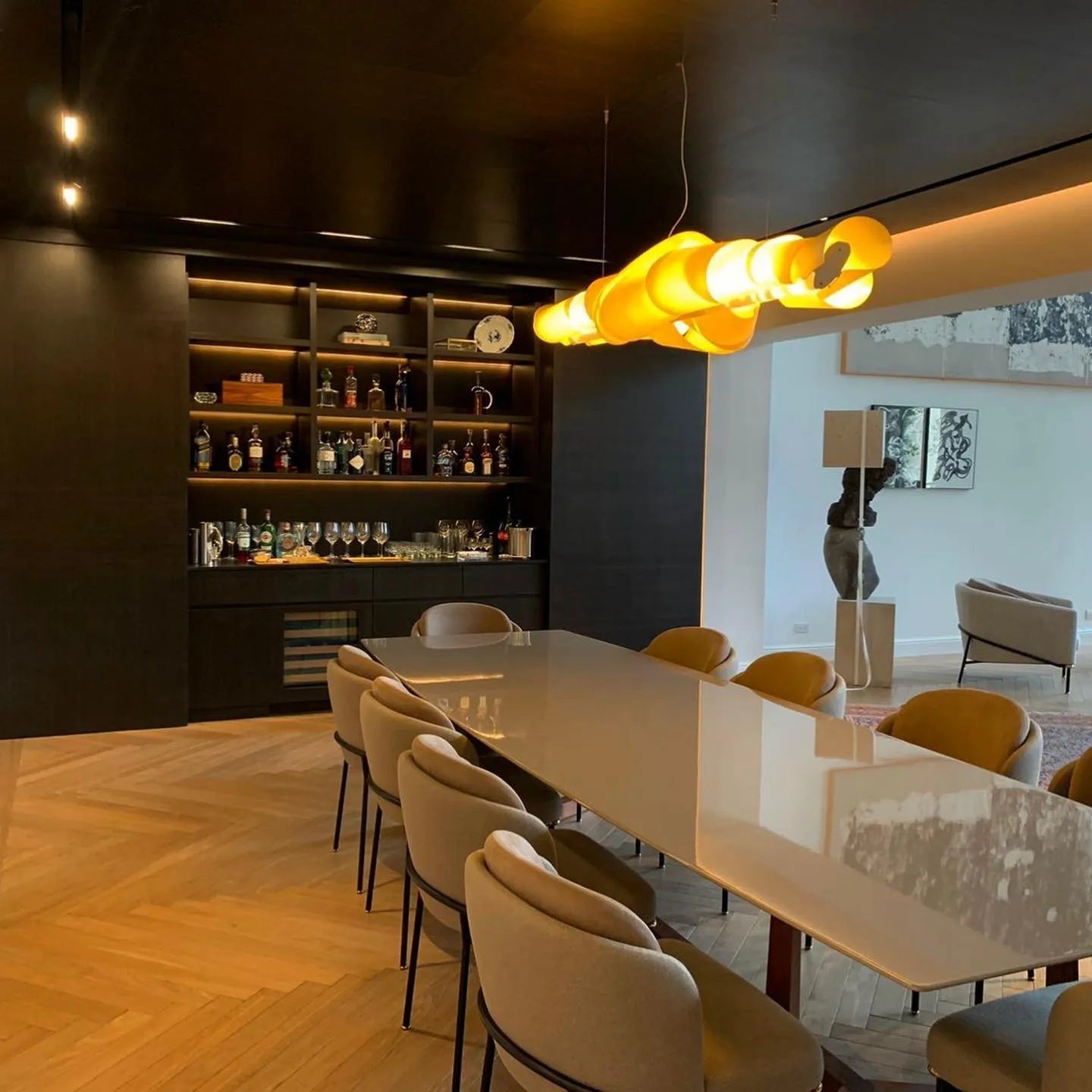 Caterpillar Chandelier | White PVC & Metal | 120cm/150cm Diameter