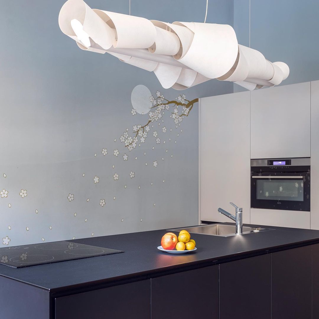 Caterpillar Chandelier | White PVC & Metal | 120cm/150cm Diameter