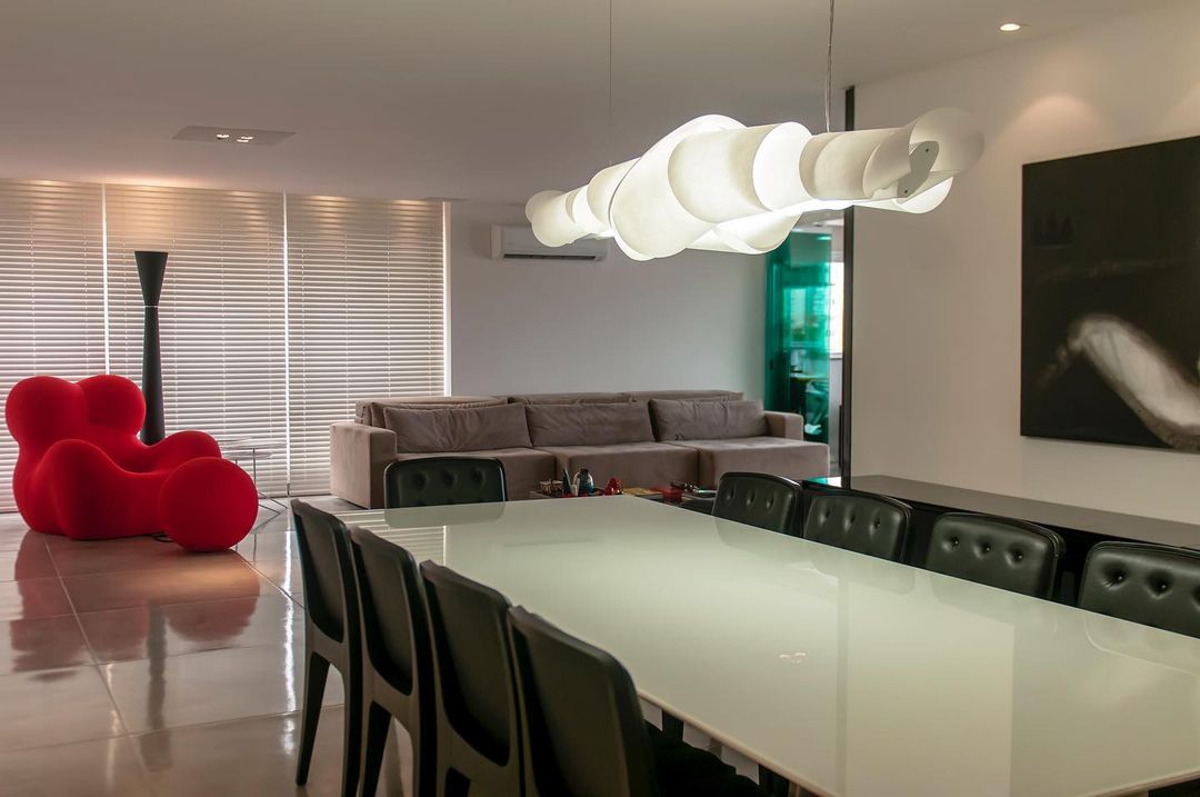 Caterpillar Chandelier | White PVC & Metal | 120cm/150cm Diameter