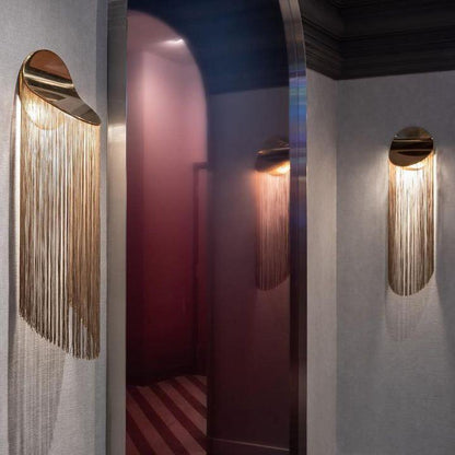 Ce Wall Sconce | Iron, Aluminum, Stainless Steel | Gold, Chrome