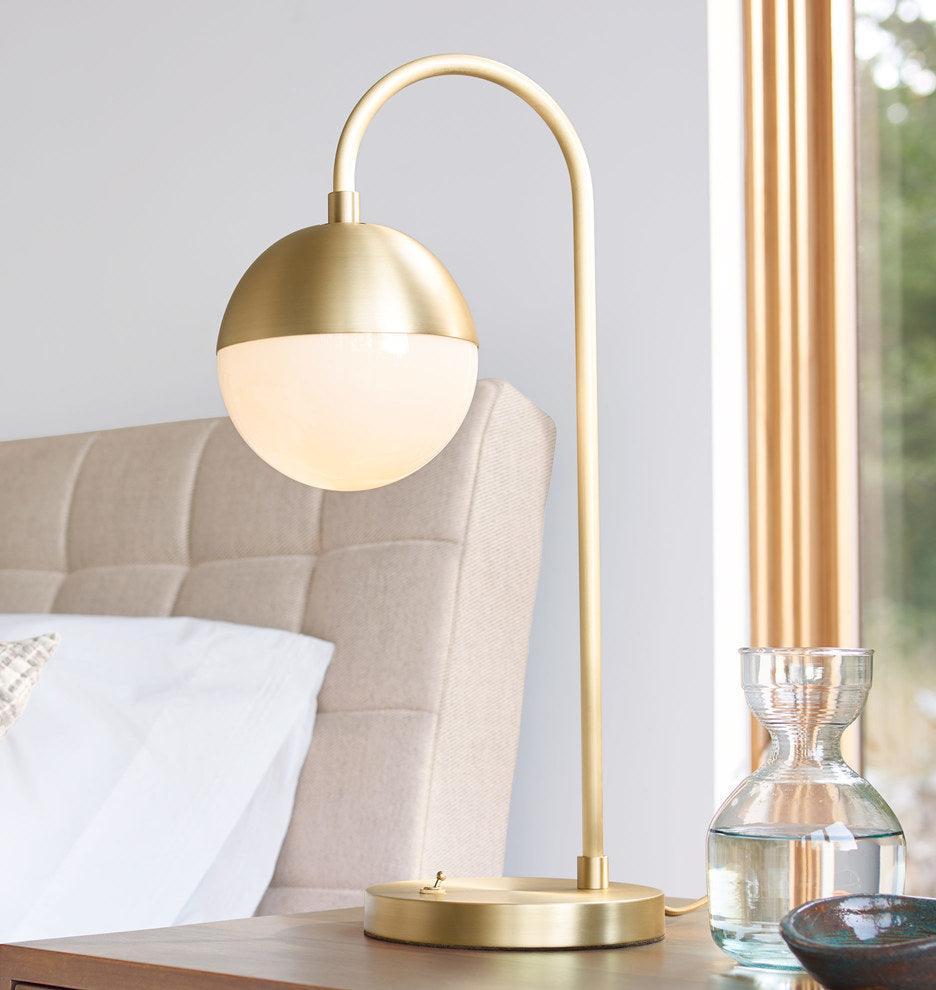 Cedar Moss Table Lamp | Brass & Glass | 21"