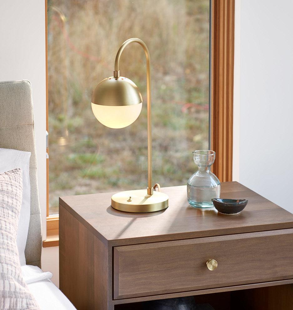 Cedar Moss Table Lamp | Brass & Glass | 21"