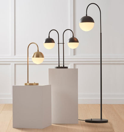 Cedar Moss Table Lamp | Brass & Glass | 21"
