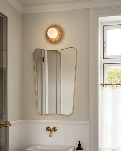 Celeste Wall Lamp | Metal, Brass, Glass | Black, White, Clear