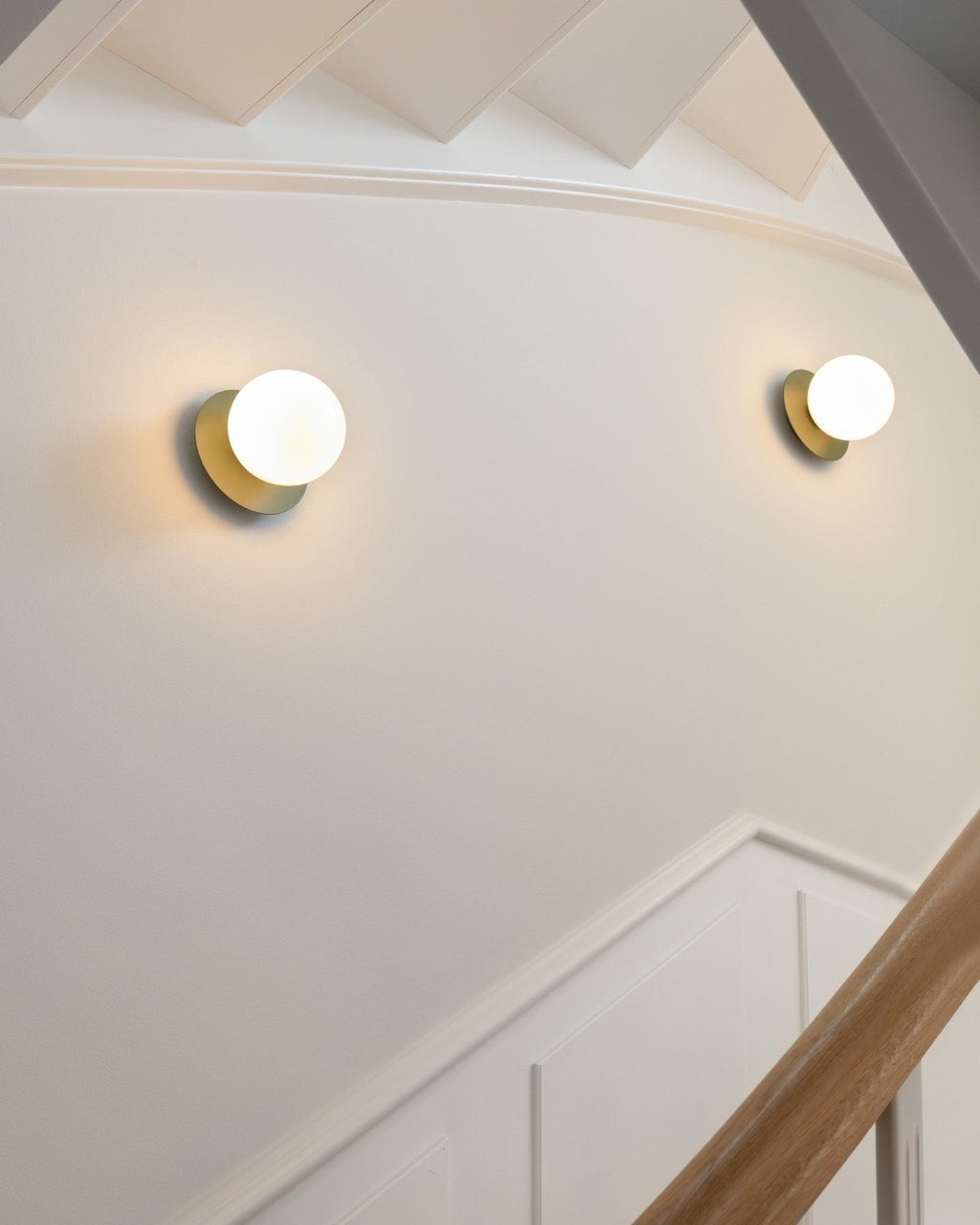 Celeste Wall Lamp | Metal, Brass, Glass | Black, White, Clear
