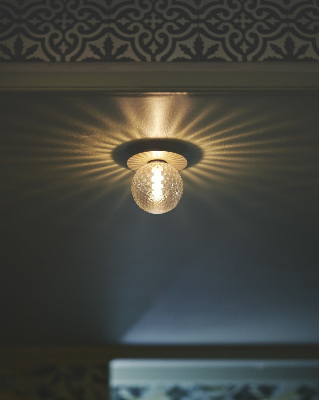 Celeste Wall Lamp | Metal, Brass, Glass | Black, White, Clear