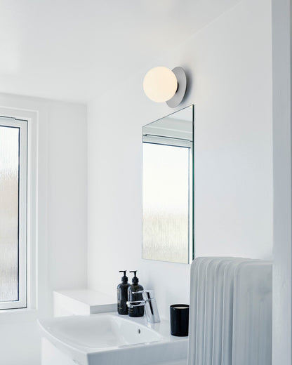 Celeste Wall Lamp | Metal, Brass, Glass | Black, White, Clear