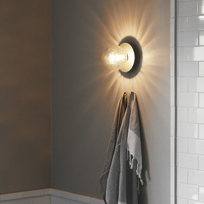 Celeste Wall Lamp | Metal, Brass, Glass | Black, White, Clear