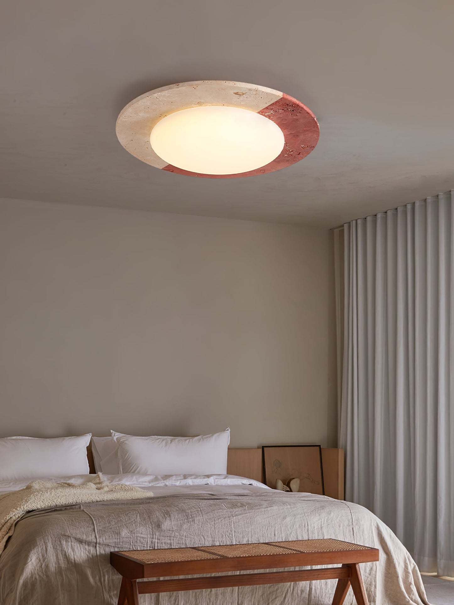 Celestial Ceiling Lamp | Travertine | Beige, Red, White