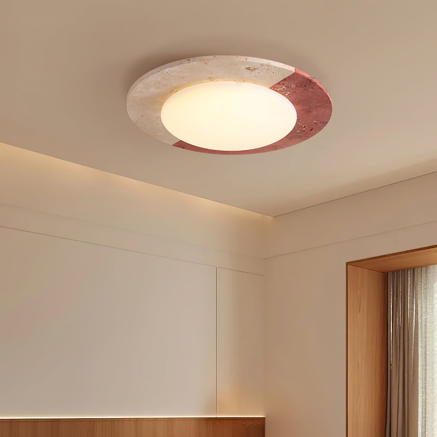 Celestial Ceiling Lamp | Travertine | Beige, Red, White