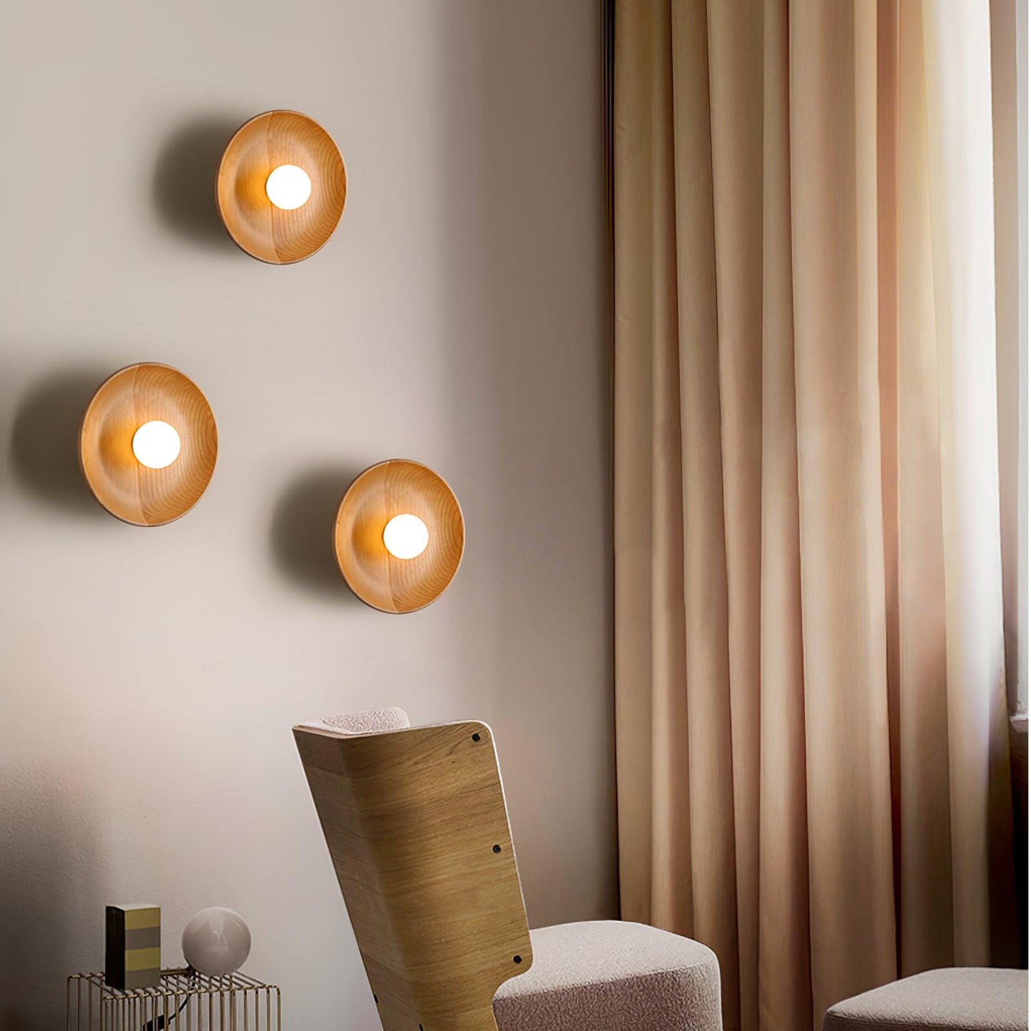 Centric Wall Lamp | Wood & Glass | Walnut