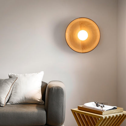 Centric Wall Lamp | Wood & Glass | Walnut