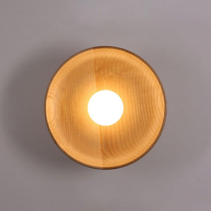Centric Wall Lamp | Wood & Glass | Walnut