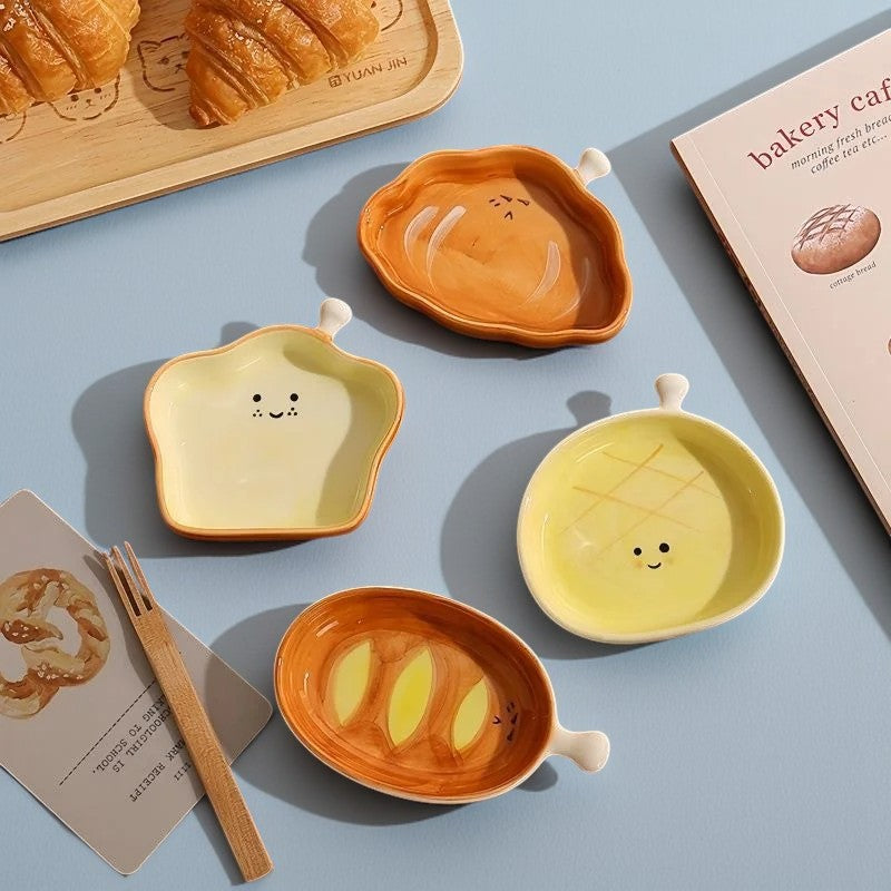 Ceramic Plate | Bread-Inspired Design | Whimsical