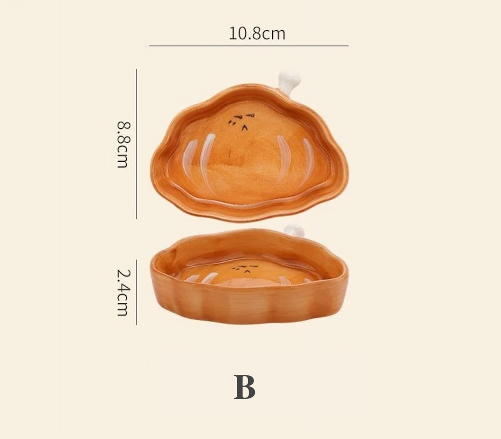 Ceramic Plate | Bread-Inspired Design | Whimsical