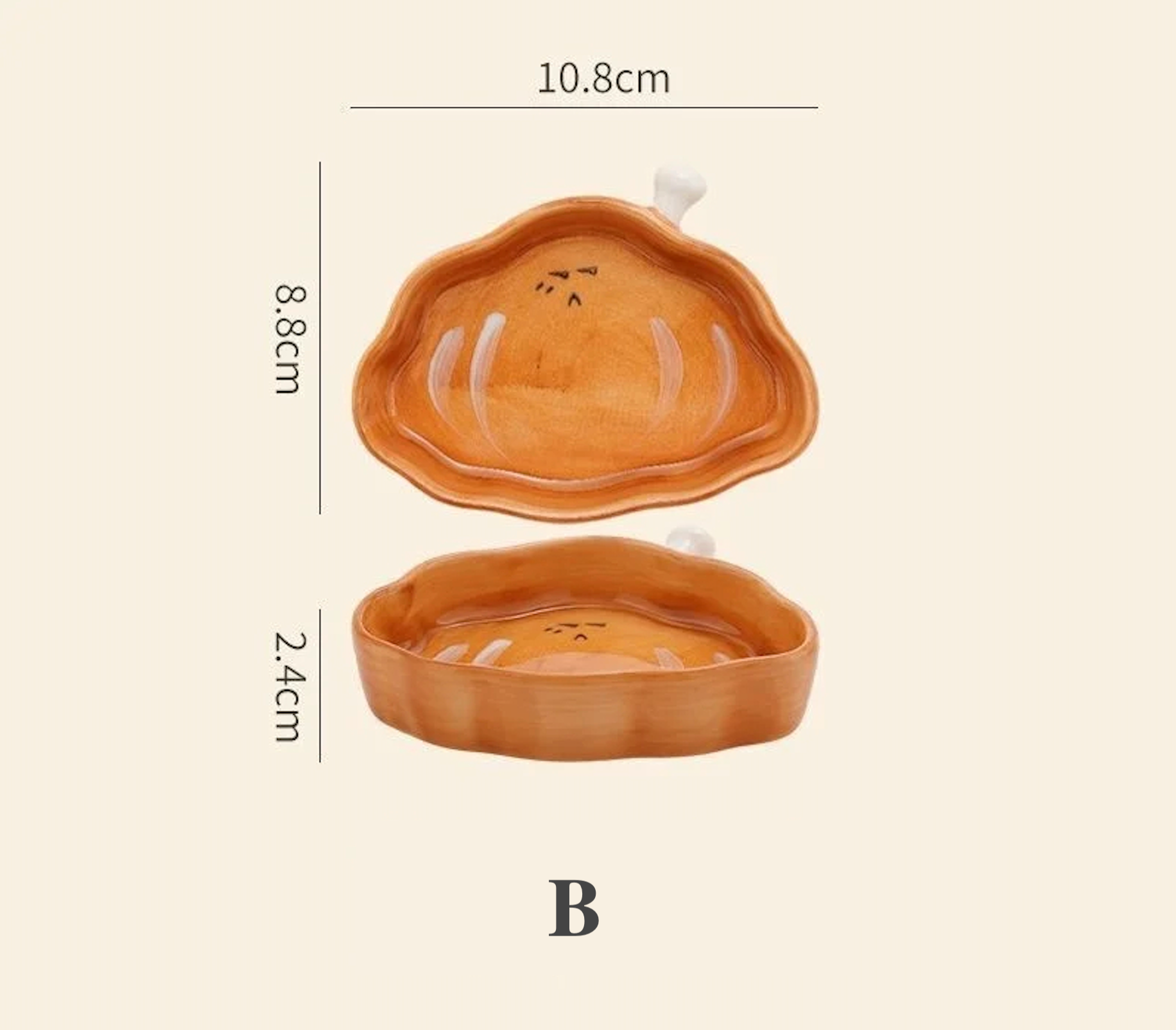 Ceramic Plate | Bread-Inspired Design | Whimsical