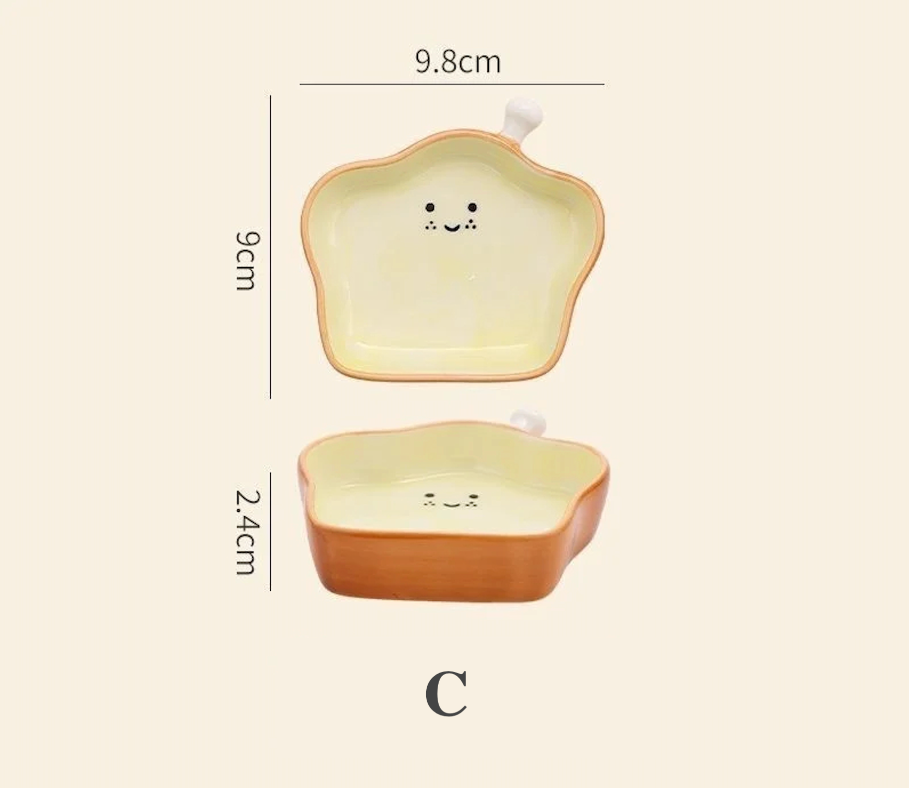Ceramic Plate | Bread-Inspired Design | Whimsical