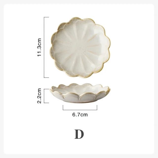 Ceramic Plate | Flower Shape | Elegant Design