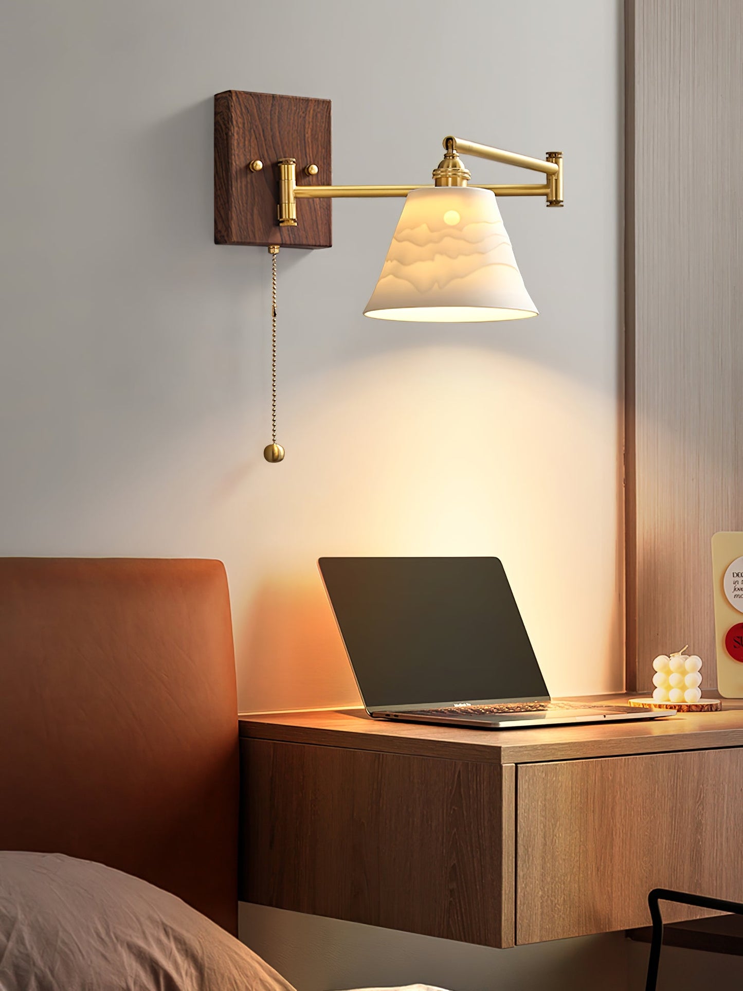 Ceramic Wall Lamp | Geometry Design | White
