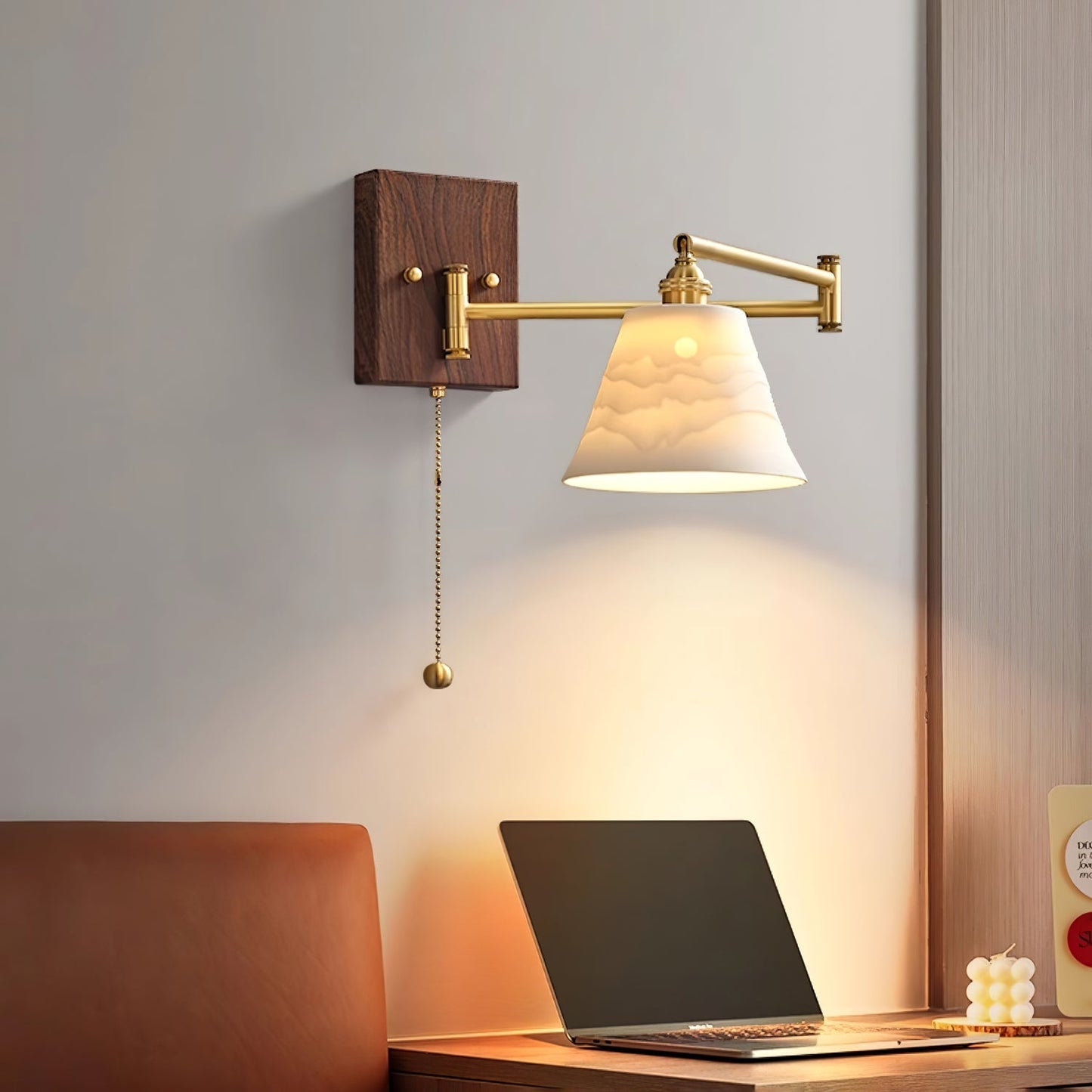 Ceramic Wall Lamp | Geometry Design | White