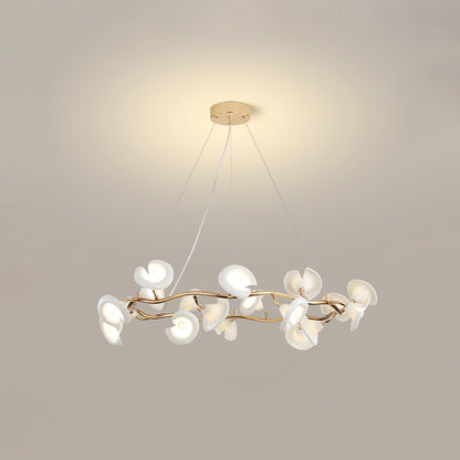 Cerisium Blossom Chandelier | Brass & Ceramic | 12 or 18 Lights