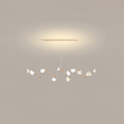 Cerisium Blossom Chandelier | Brass & Ceramic | 12 or 18 Lights