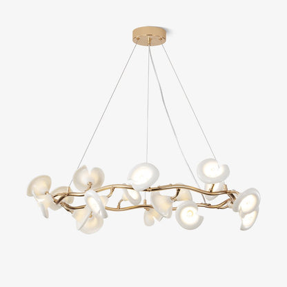 Cerisium Blossom Chandelier | Brass & Ceramic | 12 or 18 Lights