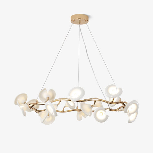 Cerisium Blossom Chandelier | Brass & Ceramic | 12 or 18 Lights