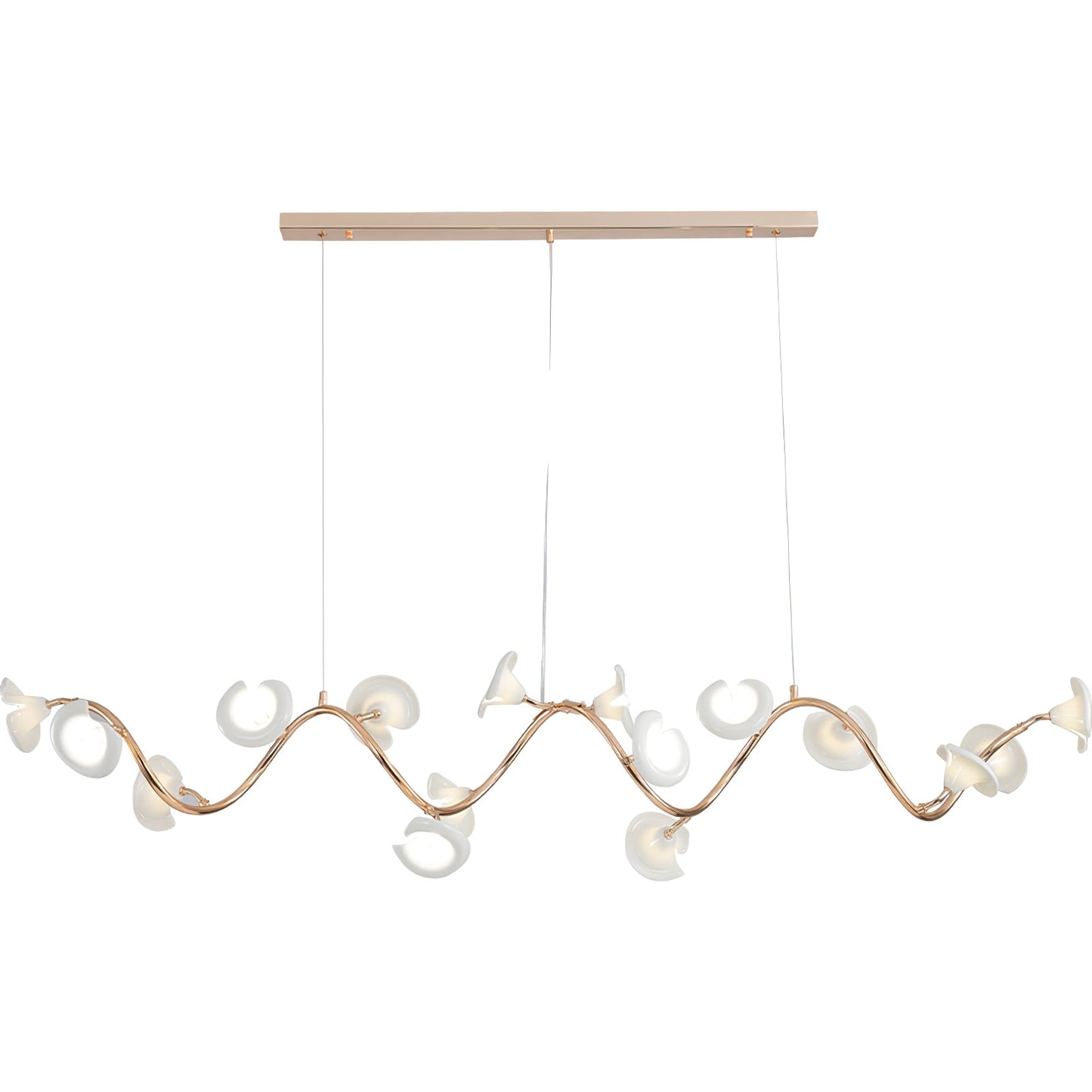 Cerisium Blossom Chandelier | Brass & Ceramic | 12 or 18 Lights