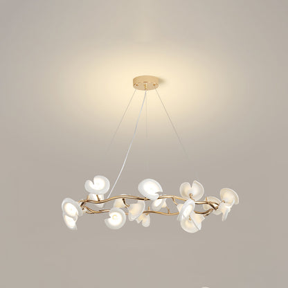 Cerisium Blossom Chandelier | Brass & Ceramic | 12 or 18 Lights
