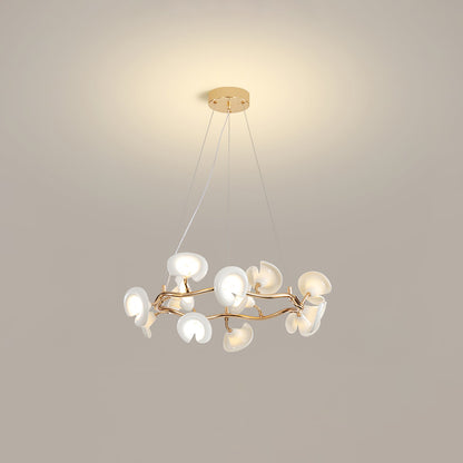 Cerisium Blossom Chandelier | Brass & Ceramic | 12 or 18 Lights