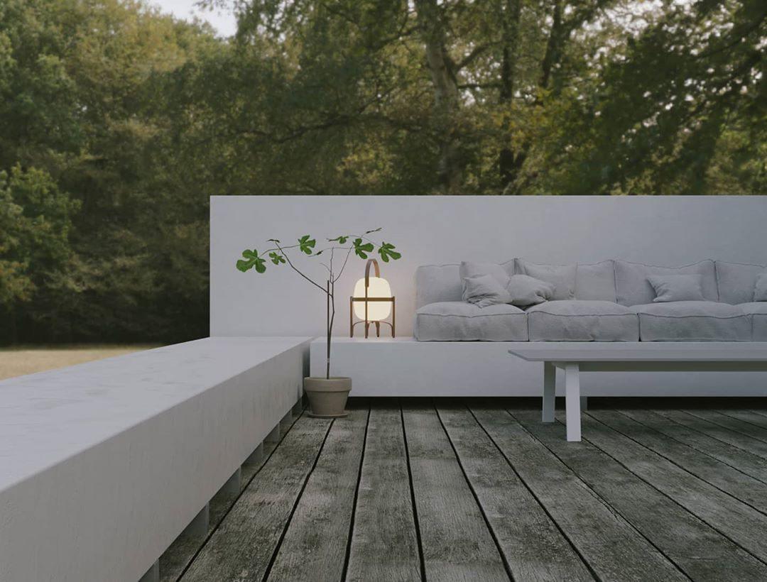 Portable Glass Table Lamp | Wood & Glass | Ash or Walnut Finish
