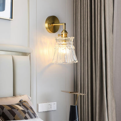 Chaika Wall Lamp | Glass & Brass | Clear