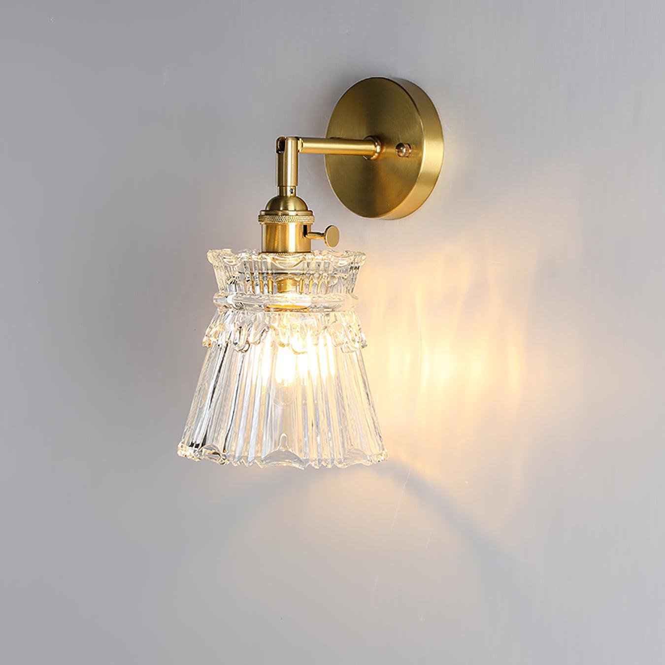 Chaika Wall Lamp | Glass & Brass | Clear