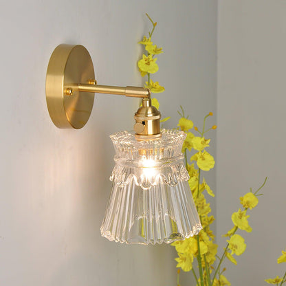 Chaika Wall Lamp | Glass & Brass | Clear