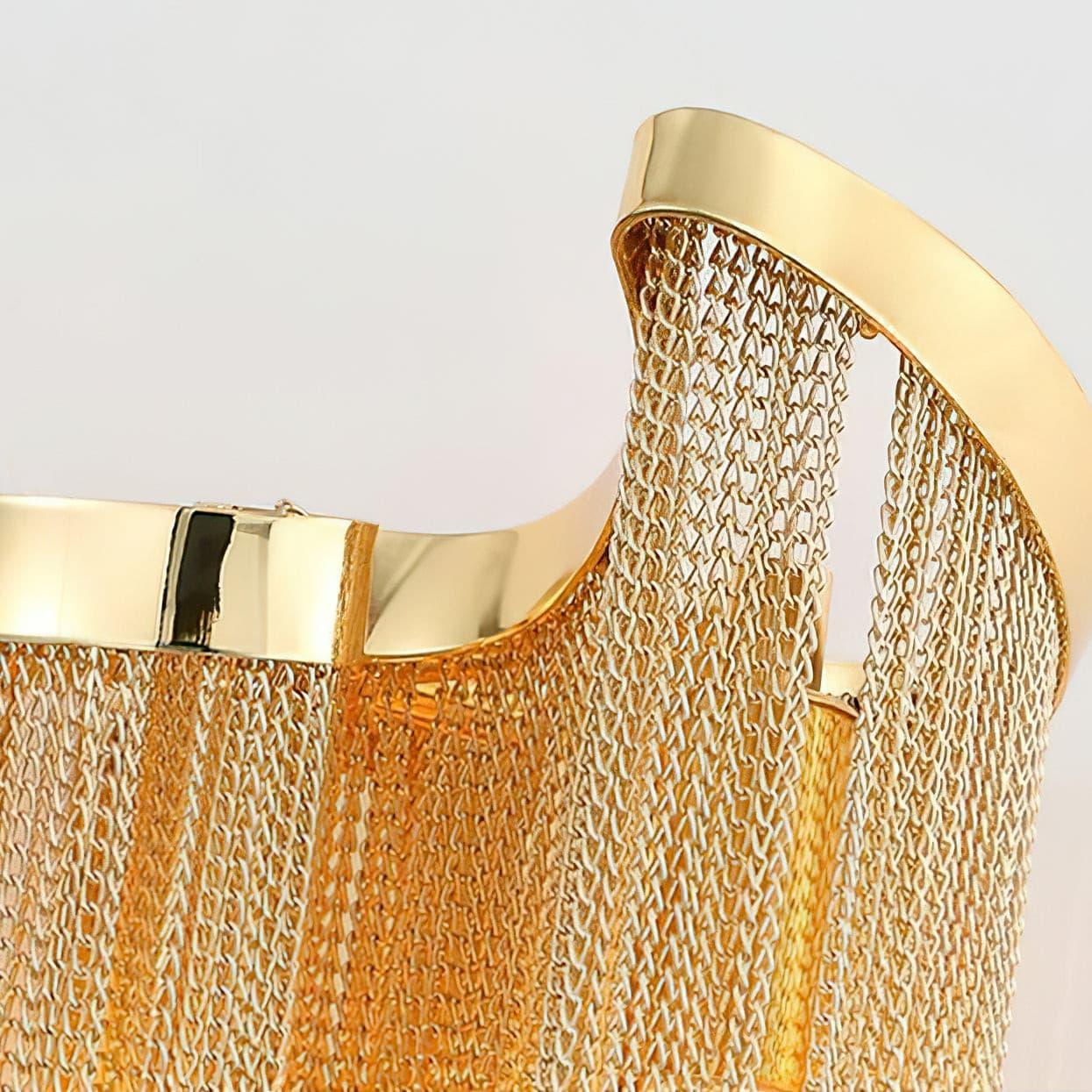 Chain Tassel Wall Lamp | Metal & Aluminum | Nickel, Silver