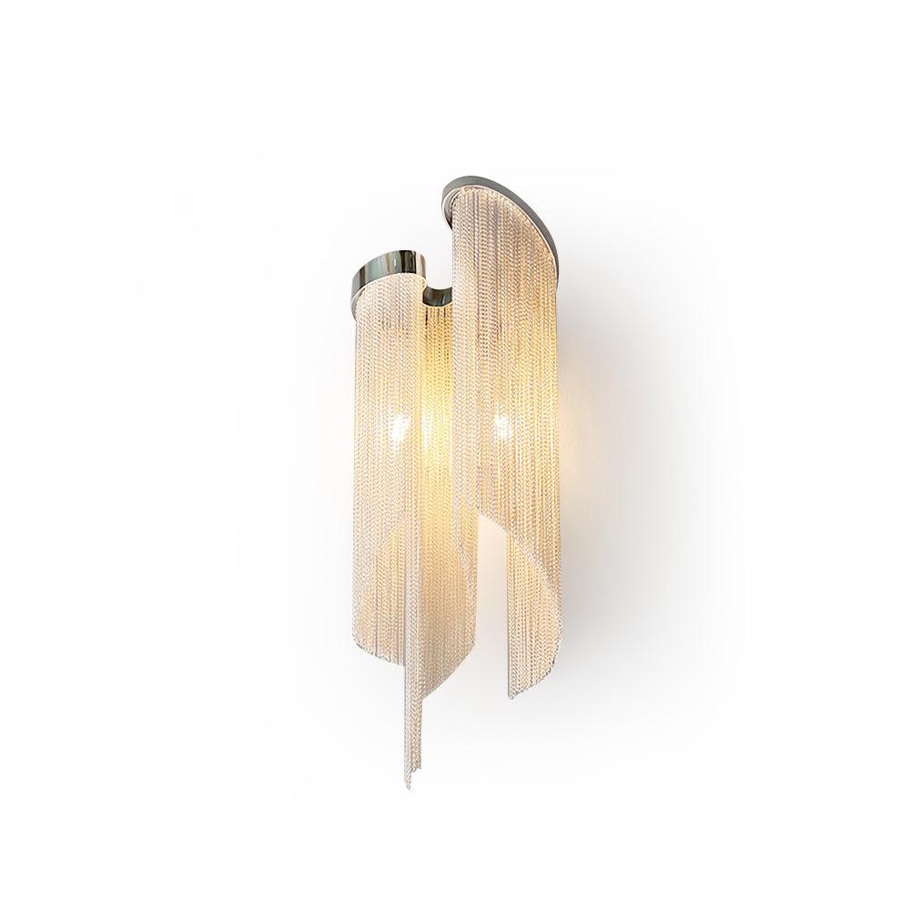 Chain Tassel Wall Lamp | Metal & Aluminum | Nickel, Silver