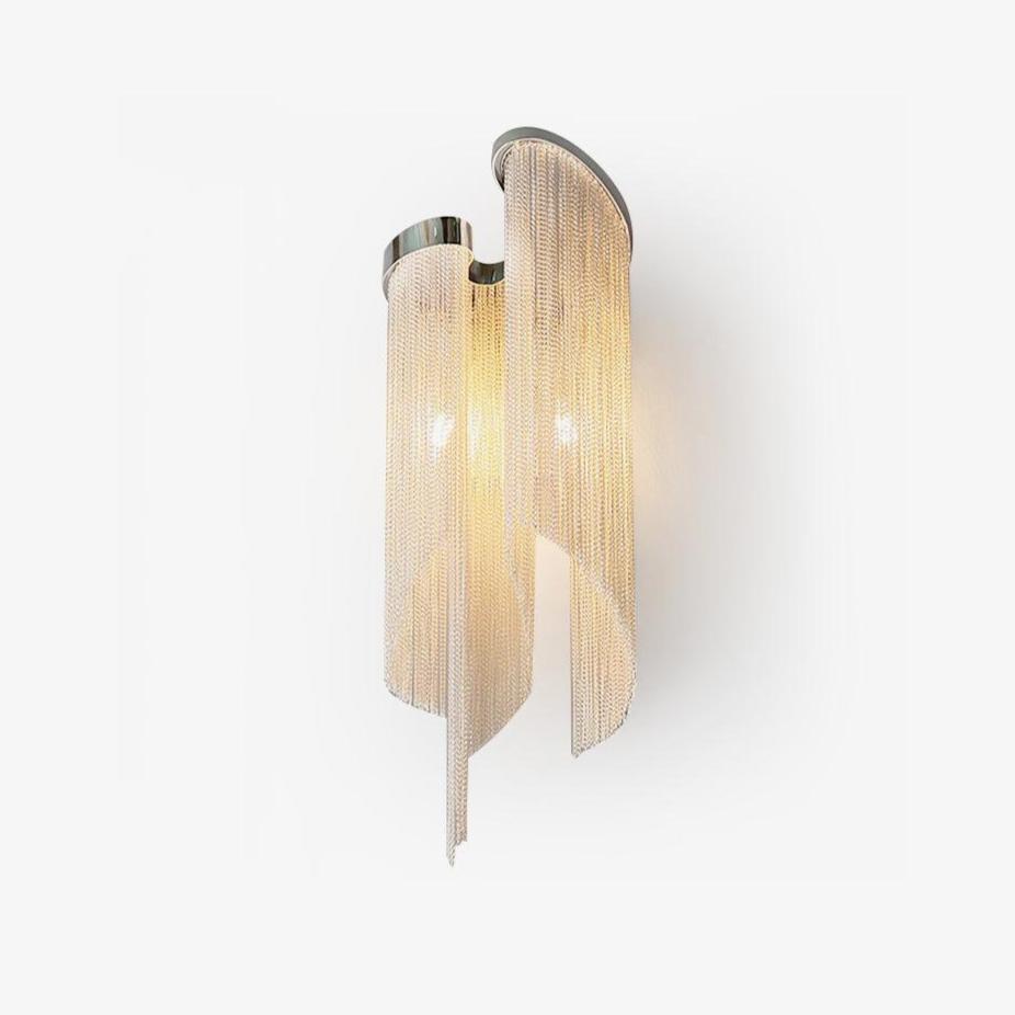 Chain Tassel Wall Lamp | Metal & Aluminum | Nickel, Silver