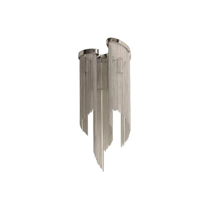 Chain Tassel Wall Lamp | Metal & Aluminum | Nickel, Silver
