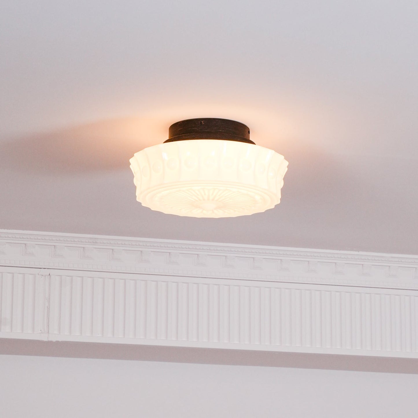 Charles Edwards Ceiling Lamp | Metal & Glass | Black Finish