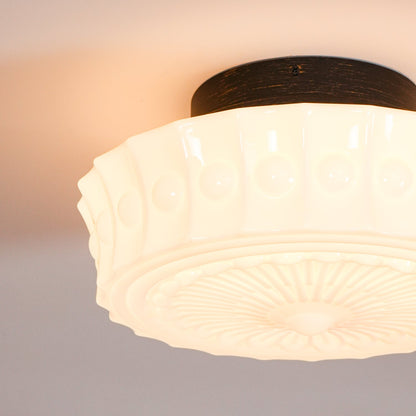 Charles Edwards Ceiling Lamp | Metal & Glass | Black Finish