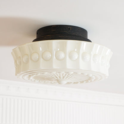 Charles Edwards Ceiling Lamp | Metal & Glass | Black Finish