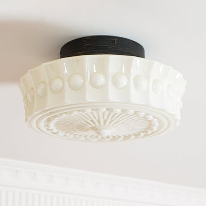 Charles Edwards Ceiling Lamp | Metal & Glass | Black Finish