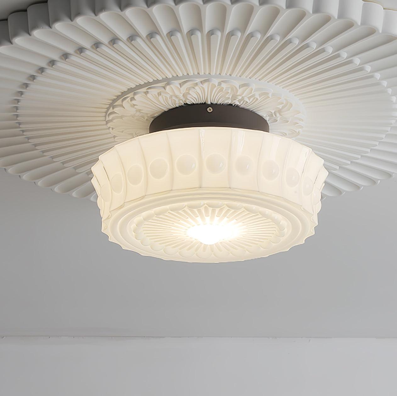 Charles Edwards Ceiling Lamp | Metal & Glass | Black Finish