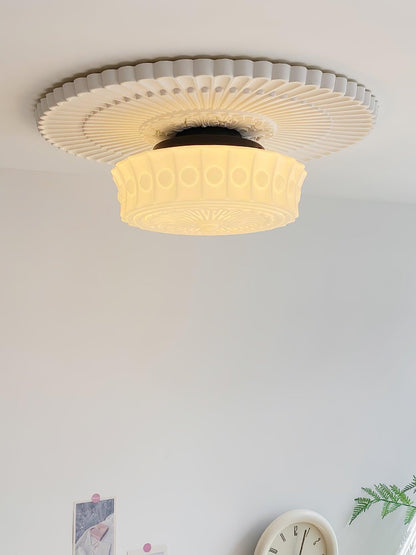 Charles Edwards Ceiling Lamp | Metal & Glass | Black Finish