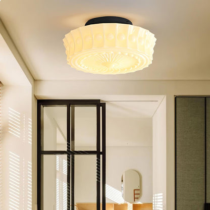Charles Edwards Ceiling Lamp | Metal & Glass | Black Finish