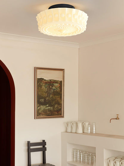 Charles Edwards Ceiling Lamp | Metal & Glass | Black Finish