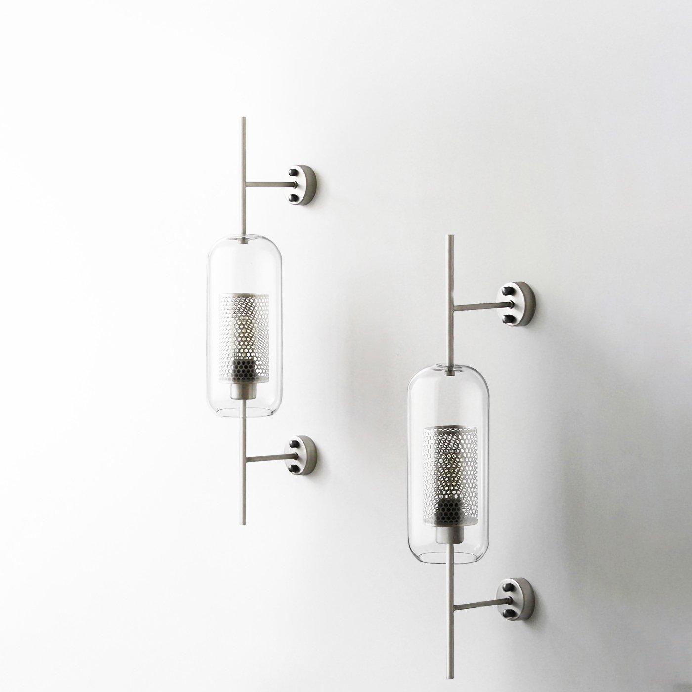 Chiswick Glass Wall Light | Clear Glass & Metal | Set of 2