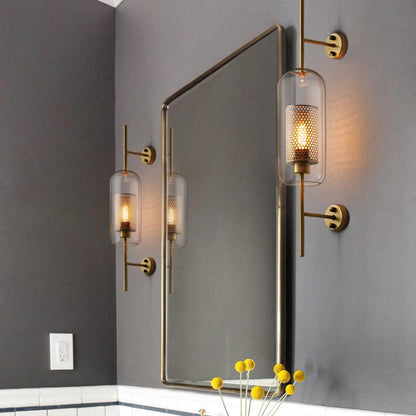 Chiswick Glass Wall Light | Clear Glass & Metal | Set of 2
